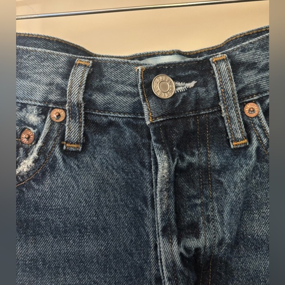 AGOLDE Parker 100% Regenerative Cotton Denim Cutoff Shorts, Size 25 - Picture 5 of 15